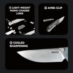 Cuțit pliant SRM 255L-MN – mâner din Micarta și oțel 10Cr15MoV » Lanternaputernica.RO