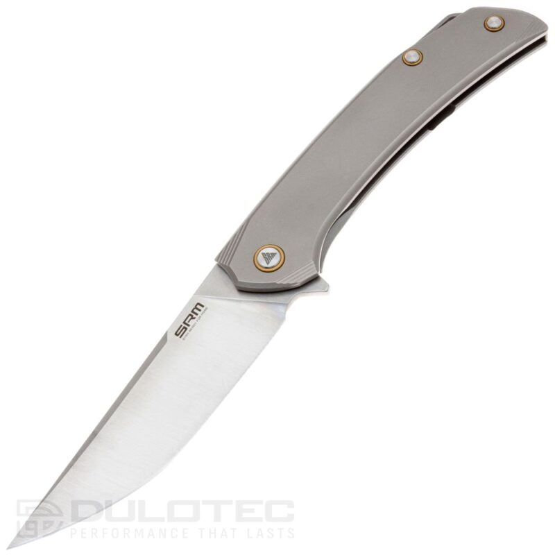 Cuțit pliant SRM 1411-TZ – mâner din titan și oțel 154CM » Lanternaputernica.RO
