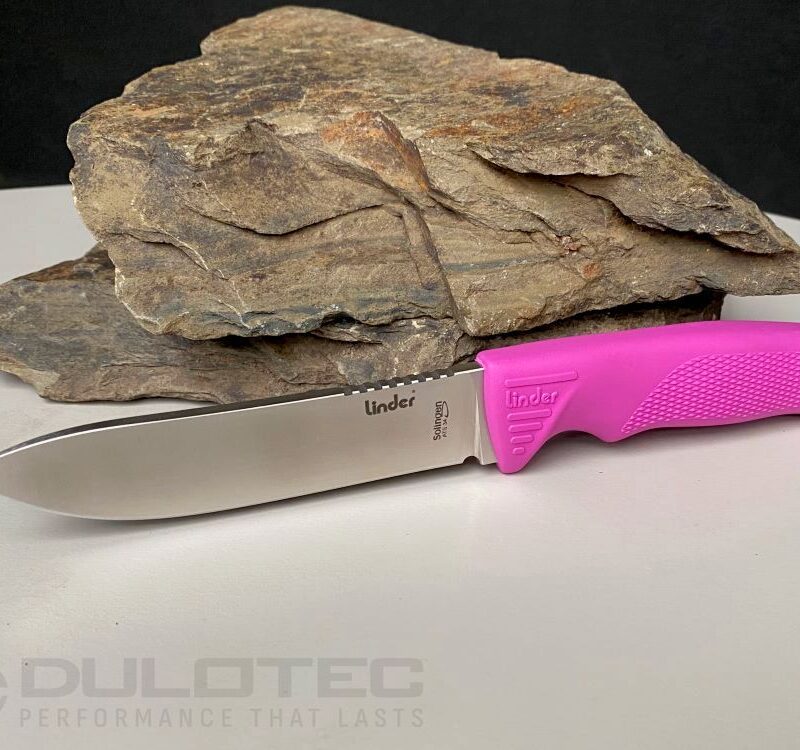 Cuțit cu lamă fixă Linder Super Edge 2 – mâner roz » Lanternaputernica.RO