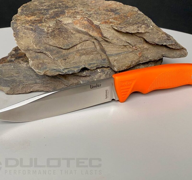 Cuțit cu lamă fixă Linder Super Edge 5 – mâner portocaliu » Lanternaputernica.RO