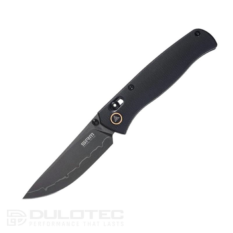 Cuțit pliabil SRM 255L-MB2 – mâner din Micarta și lamă din oțel laminat 140Cr » Lanternaputernica.RO