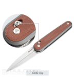 Cuțit pliant SRM 251MB-MN – mâner din Micarta și oțel N690 » Lanternaputernica.RO