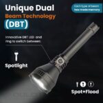 Lanternă puternică cu rază lungă de acțiune Dulotec Tracker 1300 – Până la 6.500 de lumeni, până la 1.300 de metri » Lanternaputernica.RO