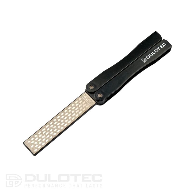 Ascuțitor pliabil Dulotec cu două fețe, în formă de romb – 240# / 400# » Lanternaputernica.RO