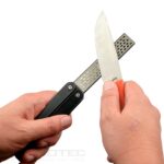 Ascuțitor pliabil Dulotec cu două fețe, în formă de romb – 240# / 400# » Lanternaputernica.RO