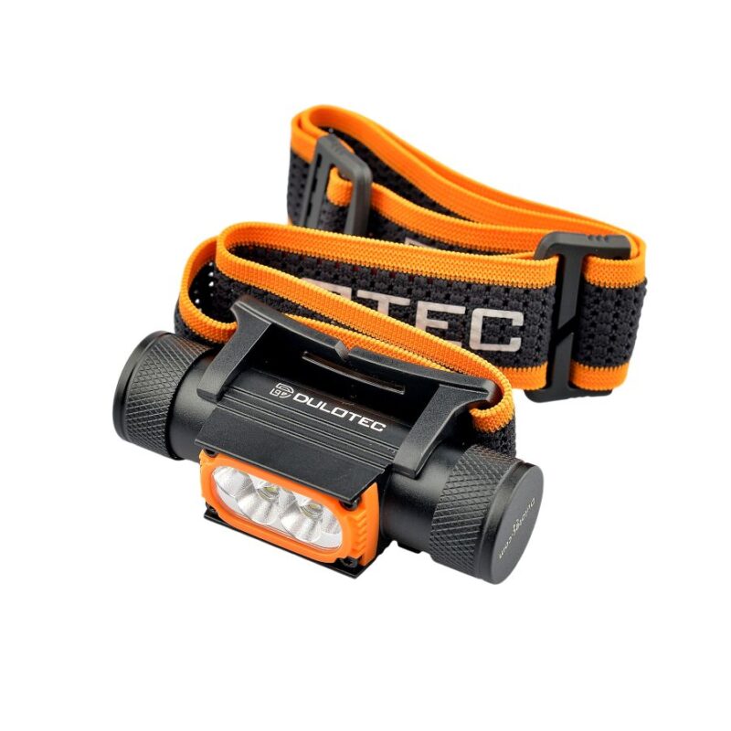 Lampă frontală puternică Dulotec H3 Pro + baterie de 4000 mAh, lumină albă de până la 2400 lumeni » Lanternaputernica.RO