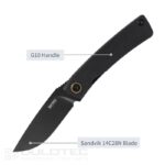 Cuțit pliant SRM 105M-GB – mâner din G10 și oțel 14C28N » Lanternaputernica.RO