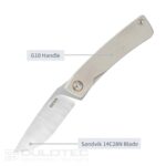 Cuțit pliant SRM 105M-GK – mâner din G10 și oțel 14C28N » Lanternaputernica.RO