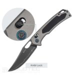 Cuțit pliabil SRM Retriever 9203-AK2 – mâner din aliaj de aluminiu și lamă din oțel laminat 140Cr » Lanternaputernica.RO