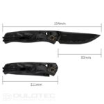 Cuțit pliant SRM Medal 255L-FB2 – Mâner din fibră de carbon și oțel laminat 140Cr » Lanternaputernica.RO