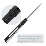 Cuțit pliant SRM Medal 255L-FB2 – Mâner din fibră de carbon și oțel laminat 140Cr » Lanternaputernica.RO