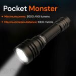 Lanternă Dulotec C9 Dominator – 3.000 de lumeni, rază de acțiune de până la 1.000 de metri » Lanternaputernica.RO