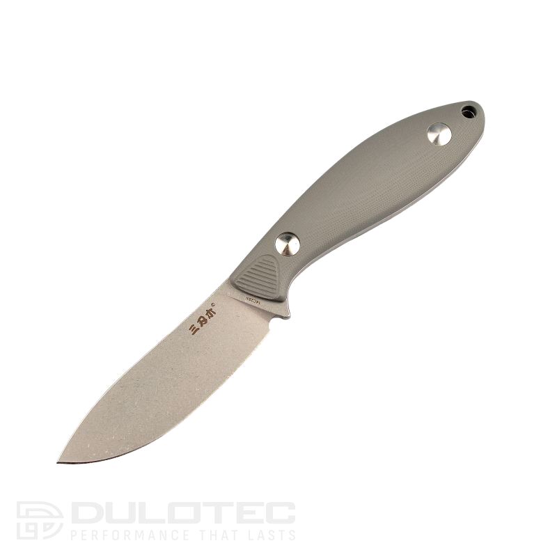 Cuțit cu lamă fixă Sanrenmu S643-GK – mâner din G10 și oțel 14C28N » Lanternaputernica.RO