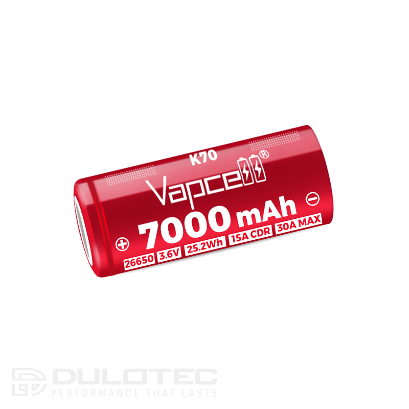 Baterie Vapcell 26650 K70, 7000 mAh, 30 A » Lanternaputernica.RO