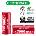 Baterie Vapcell 26650 K70, 7000 mAh, 30 A » Lanternaputernica.RO