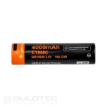 Baterie Vapcell Dulotec 18650 4000 mAh 10 A – C1840C cu sistem de protecție și încărcare prin USB-C » Lanternaputernica.RO