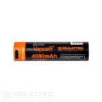 Baterie Vapcell Dulotec 18650 4000 mAh 10 A – C1840C cu sistem de protecție și încărcare prin USB-C » Lanternaputernica.RO