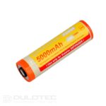 Baterie Vapcell Dulotec 21700 5000 mAh 10 A – F2150M cu borne pe o singură parte, pentru lanterna Dulotec Defender » Lanternaputernica.RO