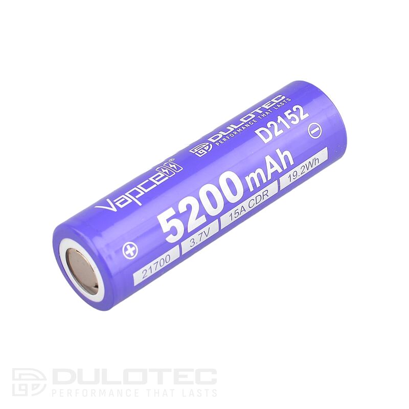Baterie Vapcell Dulotec 21700 5200 mAh 15 A - D2152 » Lanternaputernica.RO