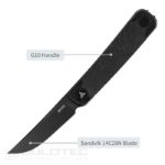 Cuțit pliant SRM 131M-GB Enso – mâner din G10 și oțel 14C28N » Lanternaputernica.RO