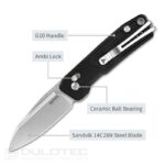 Cuțit pliabil SRM 7229-GB Scout – mâner din G10 și oțel 14C28N » Lanternaputernica.RO
