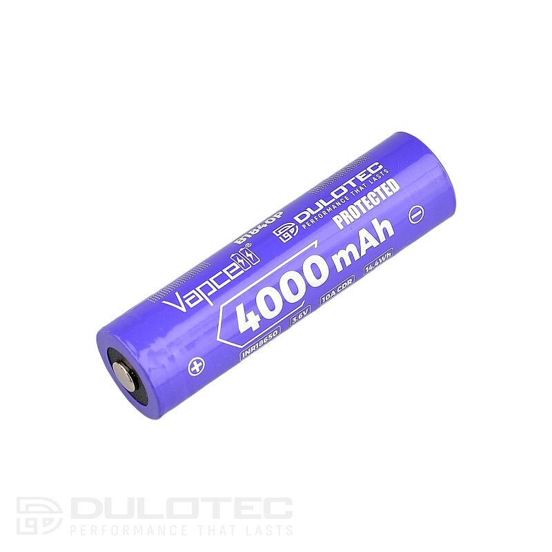 Baterie litiu-ion Vapcell 18650, 4000 mAh, 10 A, cu sistem de protecție, model B1840P » Lanternaputernica.RO