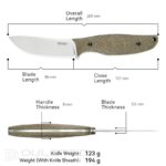 Cuțit de vânătoare cu lamă fixă SRM Fossa 605T-MP, Micarta » Lanternaputernica.RO