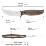 Cuțit de vânătoare cu lamă fixă SRM Fossa 605T-MW din Micarta » Lanternaputernica.RO
