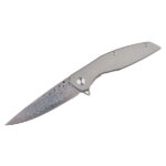 Cuțit pliant Dulotec Karma Damascus cu mâner din titan » Lanternaputernica.RO