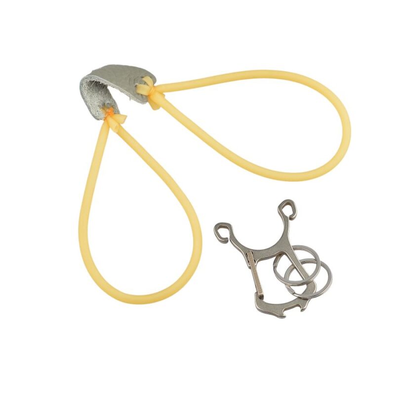 Breloc cu carabină din titan în formă de praștie – instrument EDC » Lanternaputernica.RO
