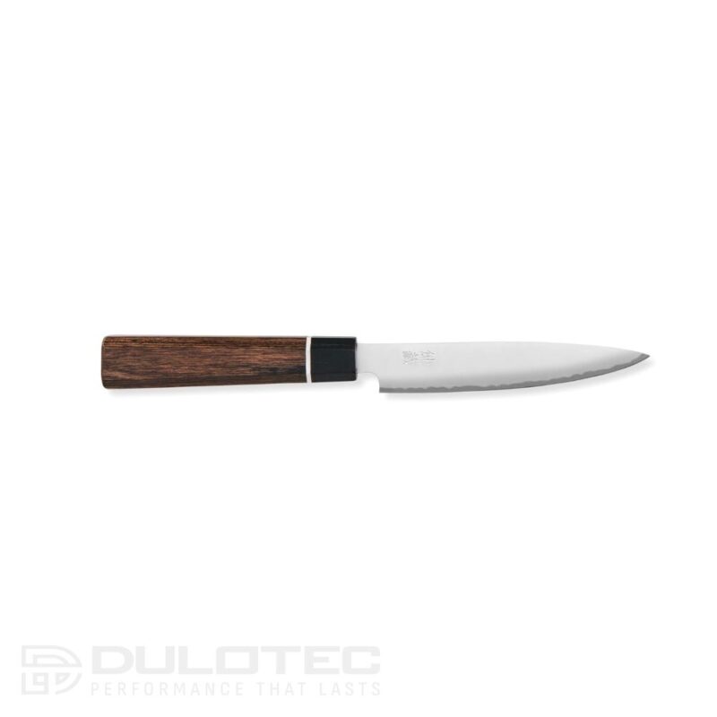 Cuțit de bucătărie japonez Petty SG2, mat, 120 mm, cu mâner din lemn » Lanternaputernica.RO