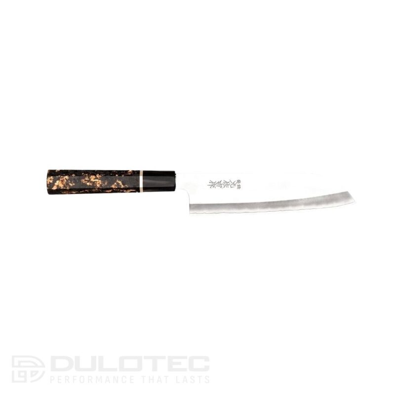 Cuțit de bucătărie japonez Santoku ZDP-189, 180 mm, mâner din fibră de carbon » Lanternaputernica.RO