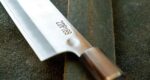 Cuțit de bucătărie japonez Santoku ZDP-189, 180 mm, mâner din fibră de carbon » Lanternaputernica.RO